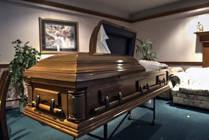 abandoned funeral home coffin Ontario