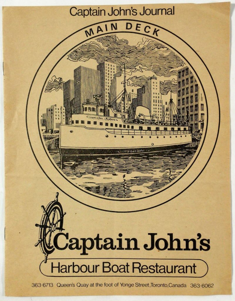 Captain John's Menu