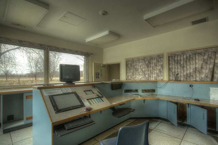 Control room at Bluewater Youth Detention Centre, Goderich. Abandoned ontario